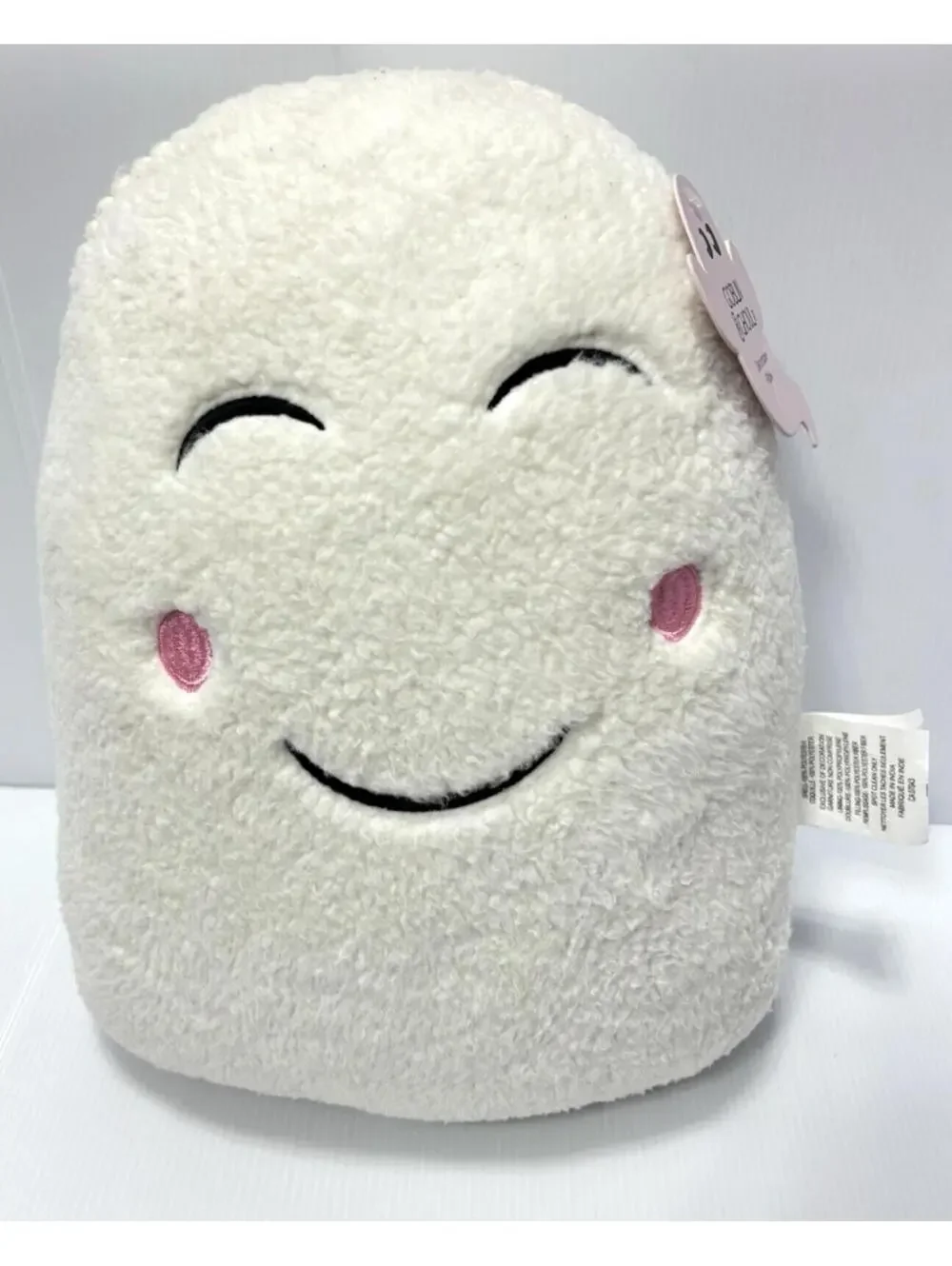 Goblin Ghoul Ghost Halloween Throw Pillow Boucle Sherpa Plush Smiling Accent NWT